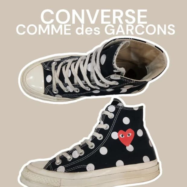 [230] CONVERSE 컨버스 꼼데가르송 폴카 하이탑 스니커즈