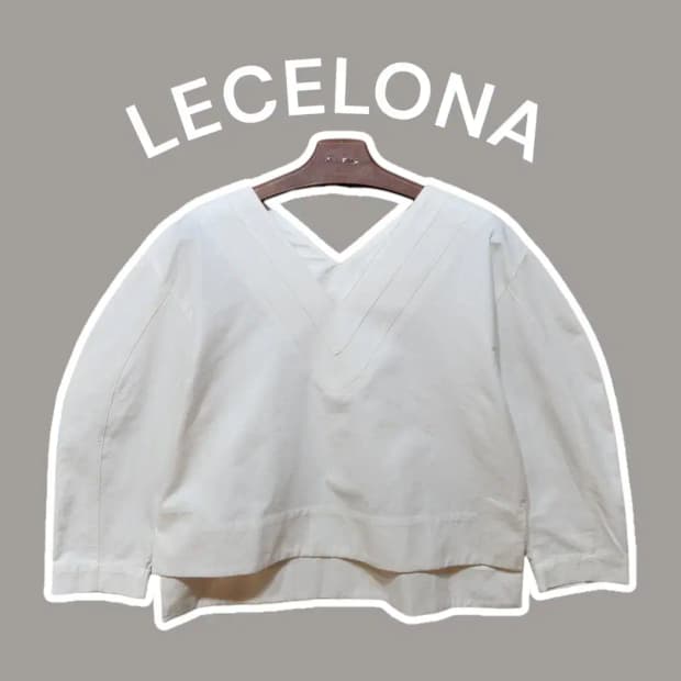 LECELONA 르셀로나 크롭 브이넥
