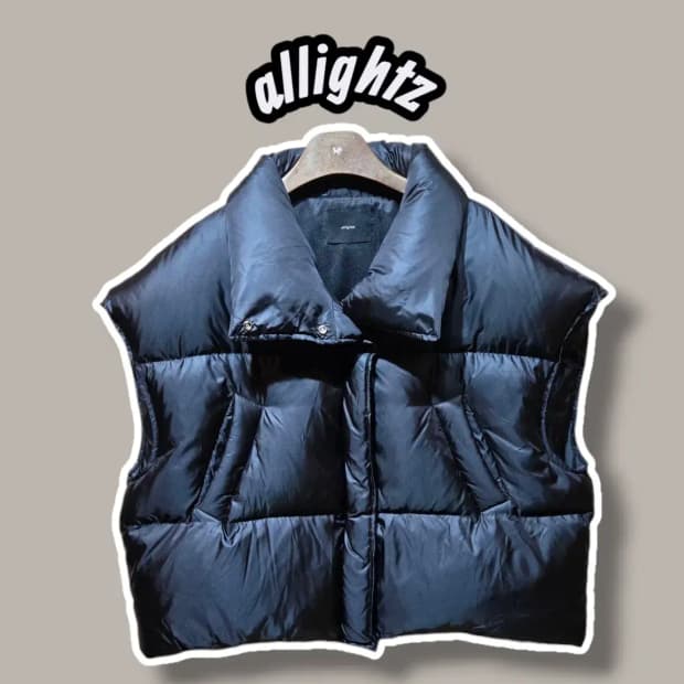 F/ allightz 올라이츠 나일론 패딩조끼 블랙 /0708