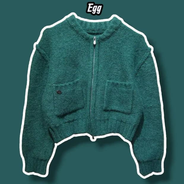 F/ EGG 에그 집업 도톰 숏 가디건 /0826