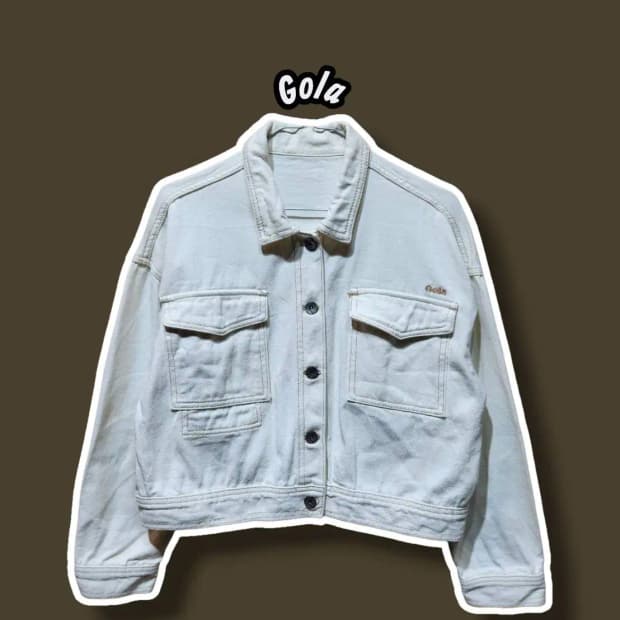 M/ GOLA 골라  오버핏 데님 트러커 자켓 아이보리 /0903