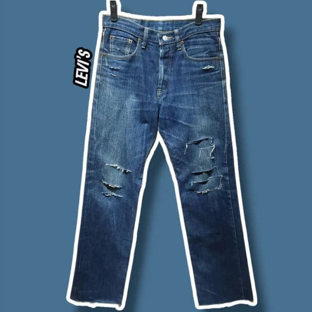 32/ 리바이스 501 코카콜라 데님 팬츠 /1021