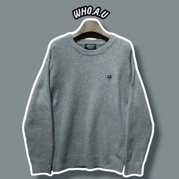 L/ 후아유 울혼방 니트 그레이 /1023