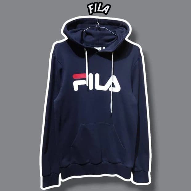 S/ 휠라 레귤러핏 후드티 네이비 /1023