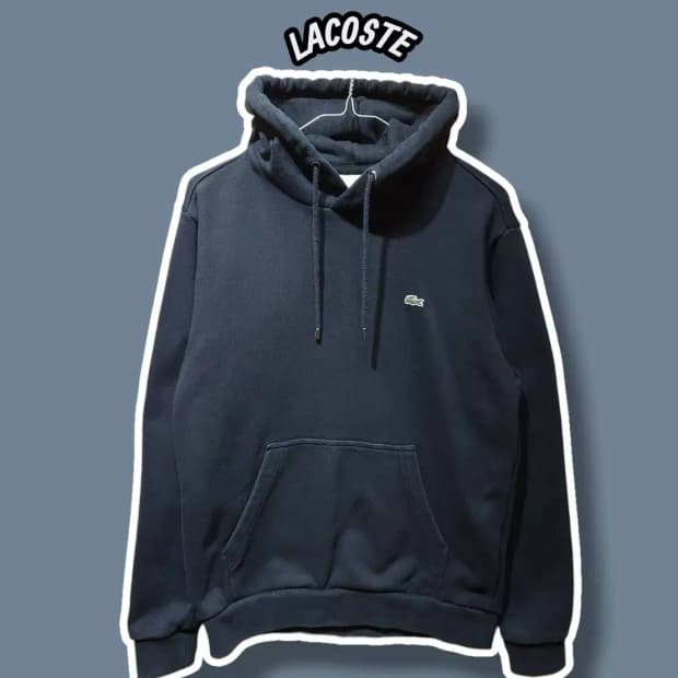 95/ 라코스테 후드티 블랙 /1023