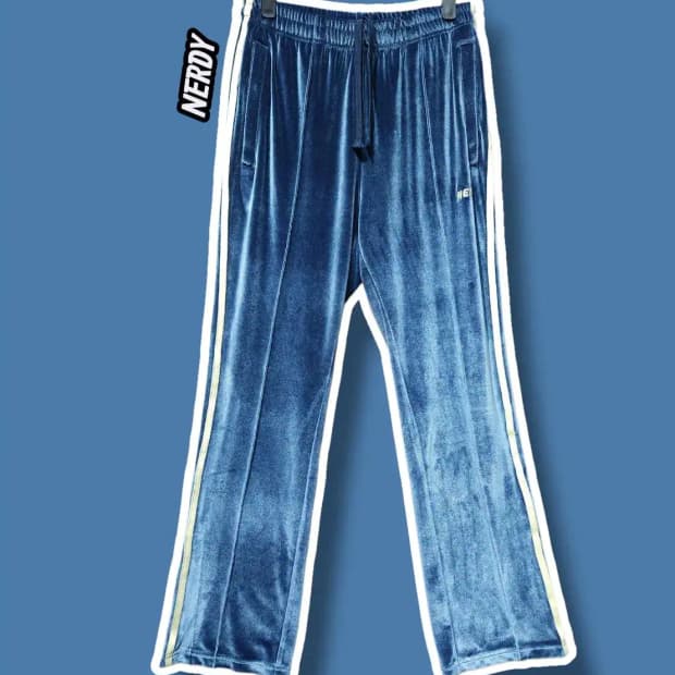 M/ 널디 벨로아 벨벳 트랙 팬츠 네이비 /1105