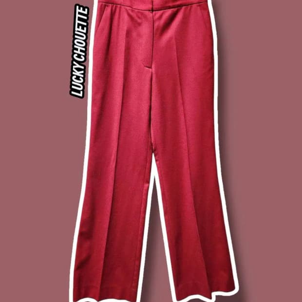 36/ 럭키슈에뜨 울 슬랙스 레드 /1114