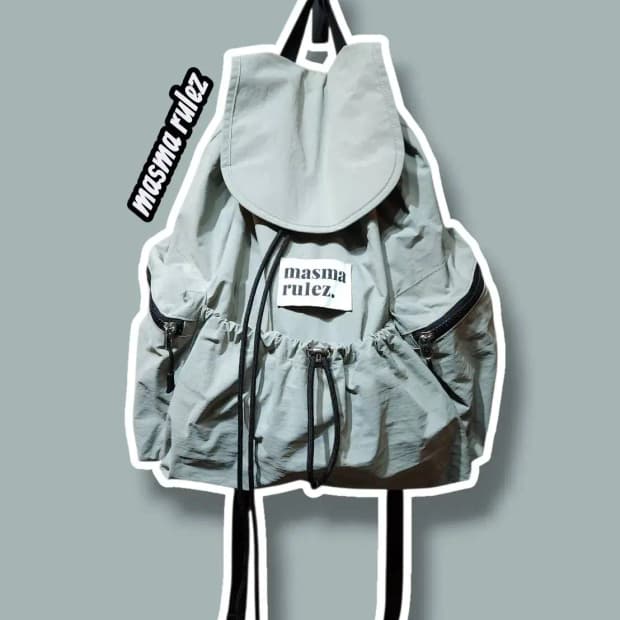 masma rulez 마스마룰즈 스트링 플랩 백팩 그레이 /1118