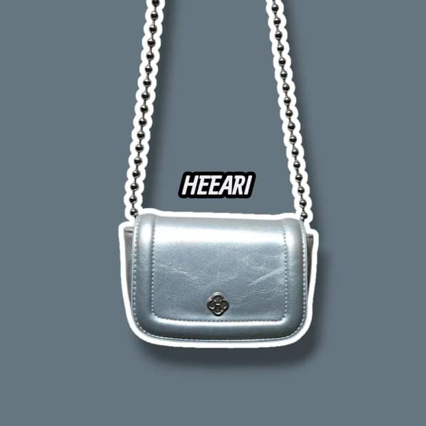 HEEARI 히어리 포피 체인 미니 크로스백 실버 /1118