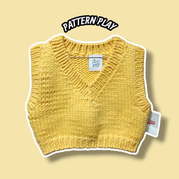 F/ PATTERN PLAY 패턴플레이 울 니트 조끼 새상품 /1120