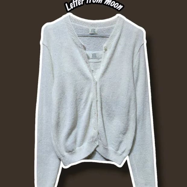 F/ 레터프롬문 뷔스티에 모헤어 울 혼방 투피스 가디건 /1125