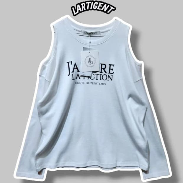 F/ 라티젠 오프숄더 긴팔 티셔츠 화이트 새상품 /1125