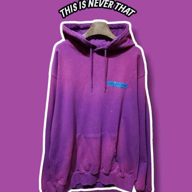 L/ 디스이즈네버댓 피그먼트 빈티지워싱 후드티 /1202