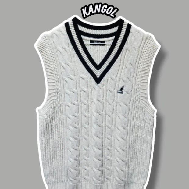 M/ 캉골 울혼방 니트 조끼 /1203