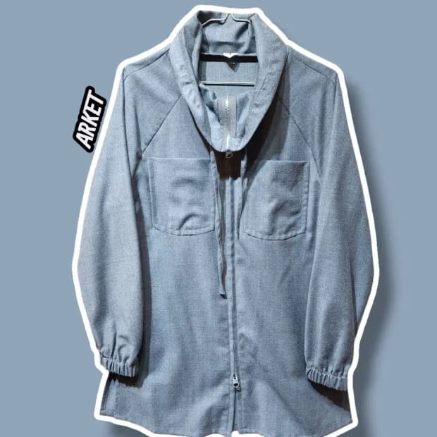 S/ ARKET 아르켓 하이넥 울 집업 셔츠 /1203