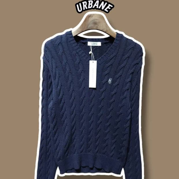 F/ 어베인 소프트코튼 꽈배기 케이블 니트 새상품 /1204