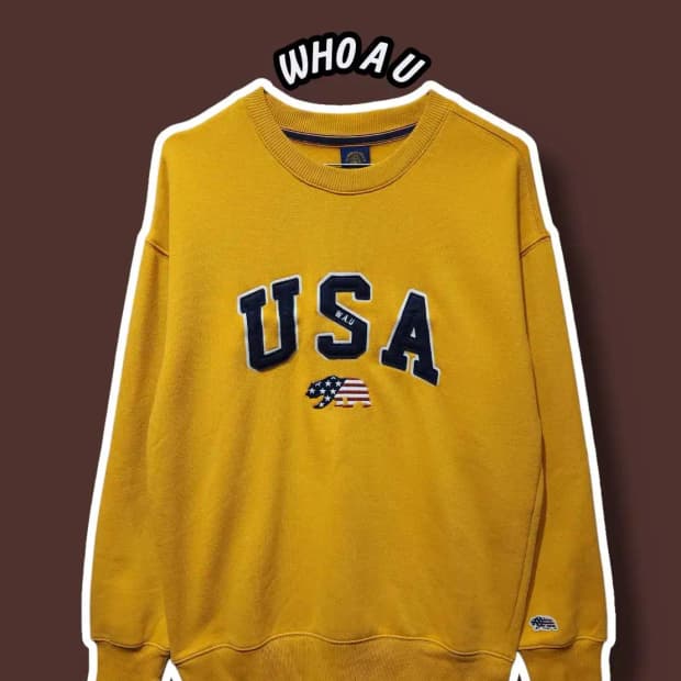 S/ 후아유 기모 USA  로고 맨투맨 /1204