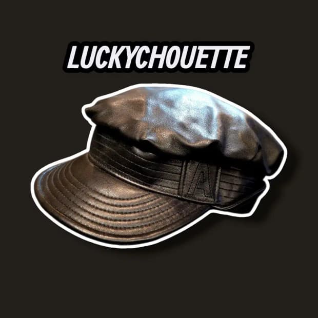 럭키슈에뜨 아뜰리에 비건레더 모자 블랙 /1210