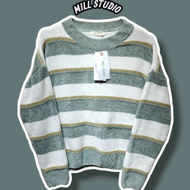 F/ 밀스튜디오 단가라 니트 새상품 /1210