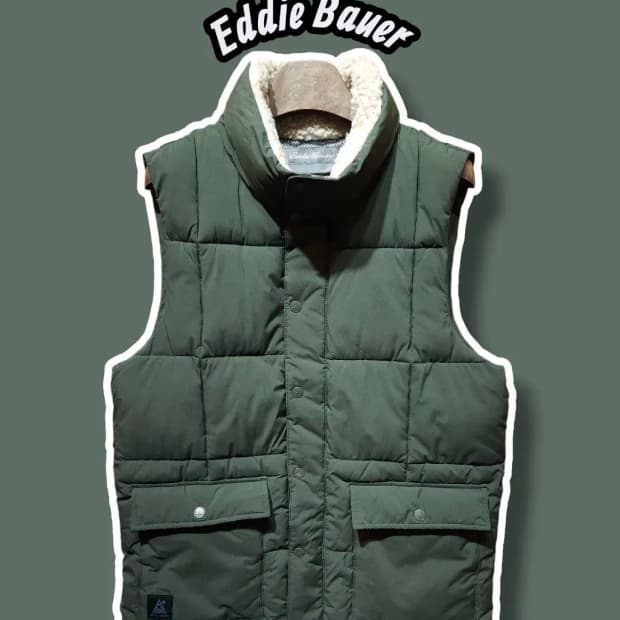 L/ 에디바우어 푸퍼 패딩 조끼 카키 /1212