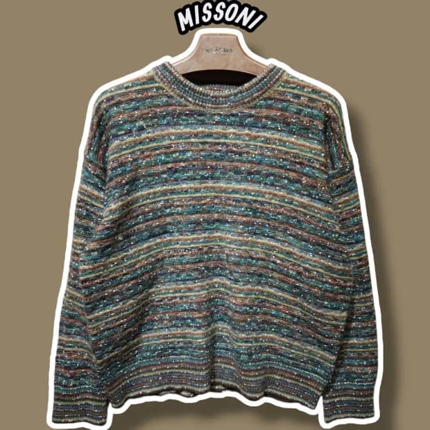M/ MISSONI 미쏘니 빈티지 멀티컬러 니트 /1216