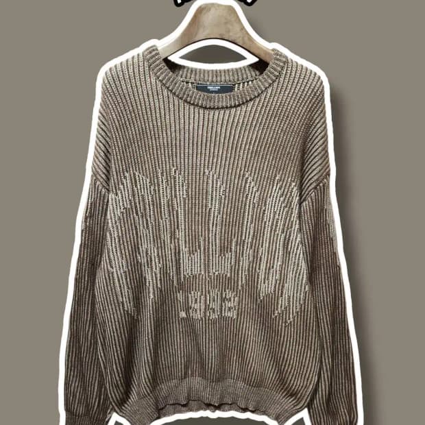 L/ 트릴리온 워셔블 투톤 크루넥 니트 /1216