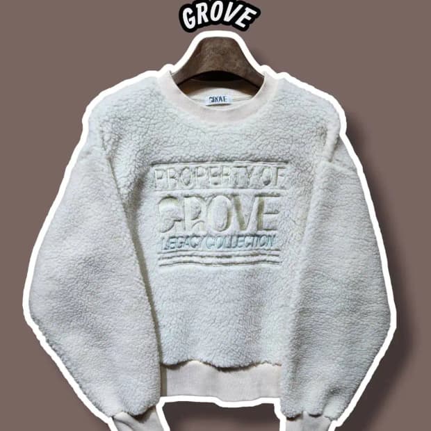F/ GROVE 그로브 부클 스웻셔츠 아이보리 /1216