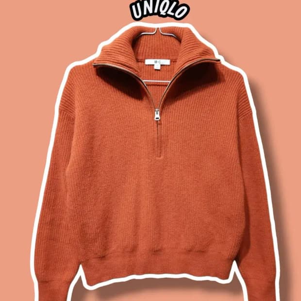 M/ 유니클로C 램스울 하프집업 니트 /1222