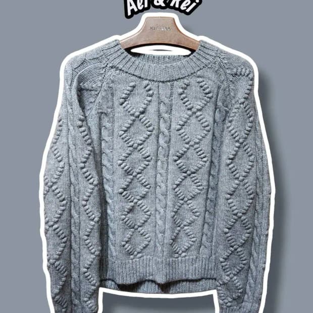 F/ Aei&Rei 에이앤레이 울 앙고라 혼방 꽈배기 니트 /1224