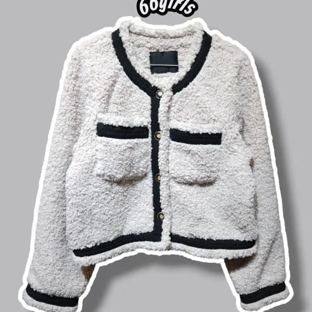 F/ 육육걸즈 뽀글이 트위드 자켓 /1224