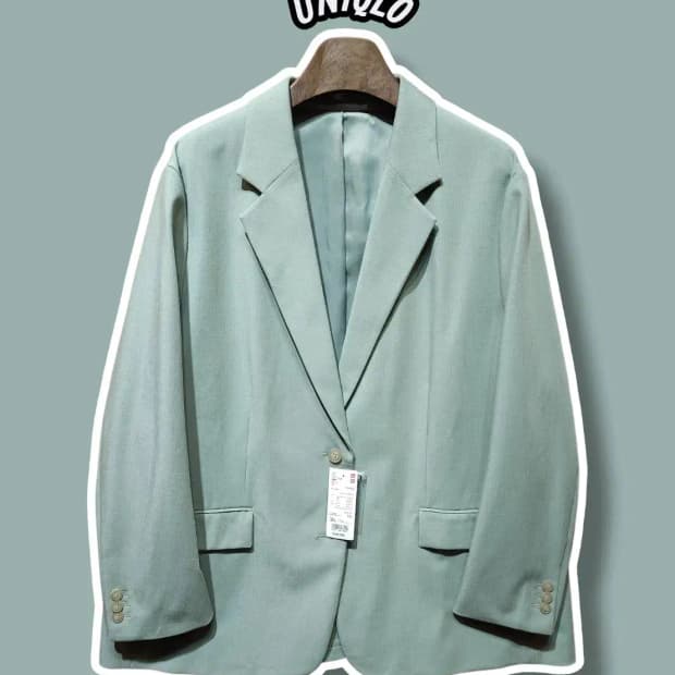 3XL/ 유니클로 릴랙스 테일러드 자켓 그린 새상품 /0112
