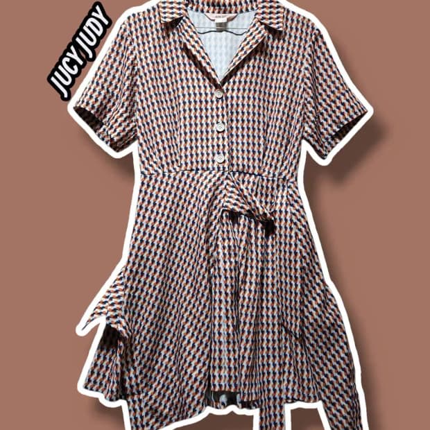 XS/ 쥬시쥬디 패턴 언발란스 원피스 /0114