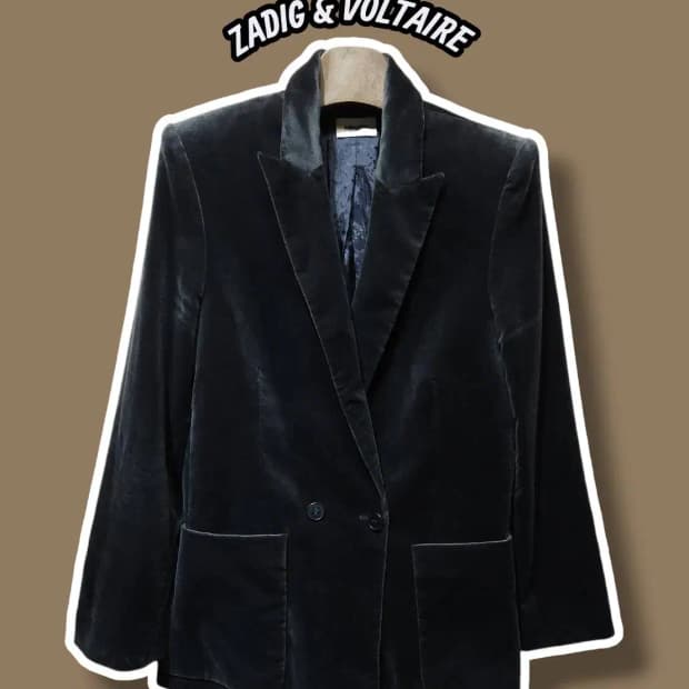 38/ 쟈딕앤볼테르 비스코 벨벳 블레이저 자켓 /0120