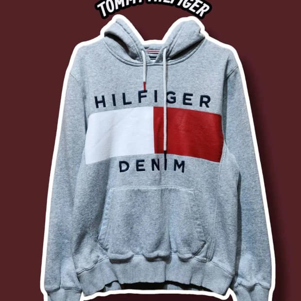 M/ 타미힐피거 데님 기모 후드티 /0122