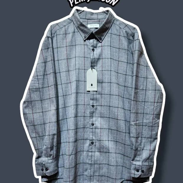 110/ PERI JENSON 페리젠슨 긴팔 체크 셔츠 새상품 /0122