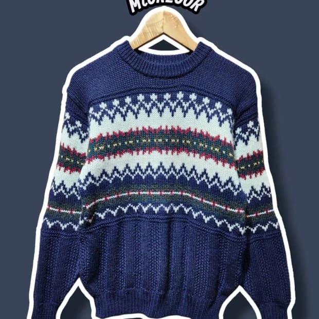 L/ 맥그리거 빈티지 패턴 케이블 니트 /0123