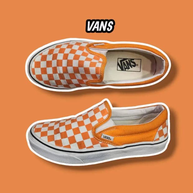 250/ 반스 체커보드 오렌지 /0127