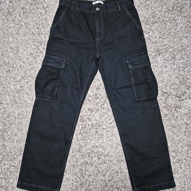 자라 카고 데님 팬츠