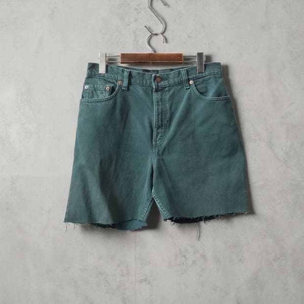 90S 리바이스 501 데님셔츠 반바지 made in usa