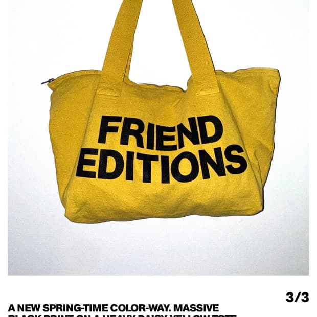(현재품절) FRIEND EDITIONS 토트백 옐로우