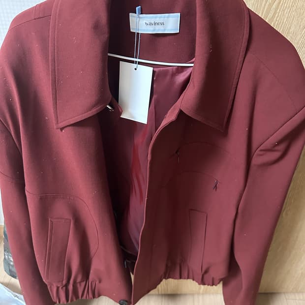 웨이비니스 터널링 울크롭 블루종 버건디 1사이즈