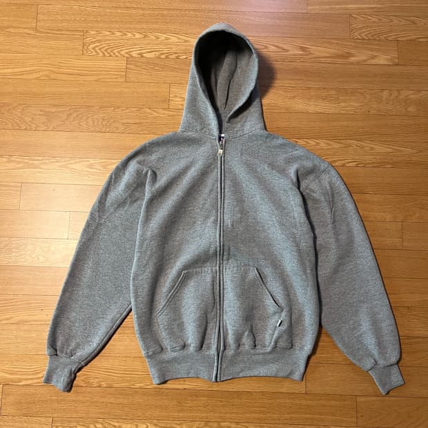 [L] 90s 빈티지 러셀 후드집업 헤더 그레이
