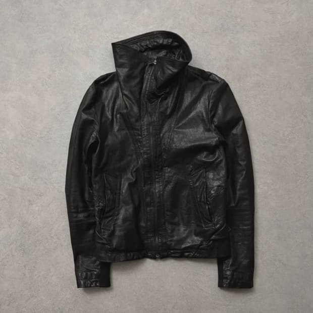 코데즈 컴바인 하이넥 레더 자켓