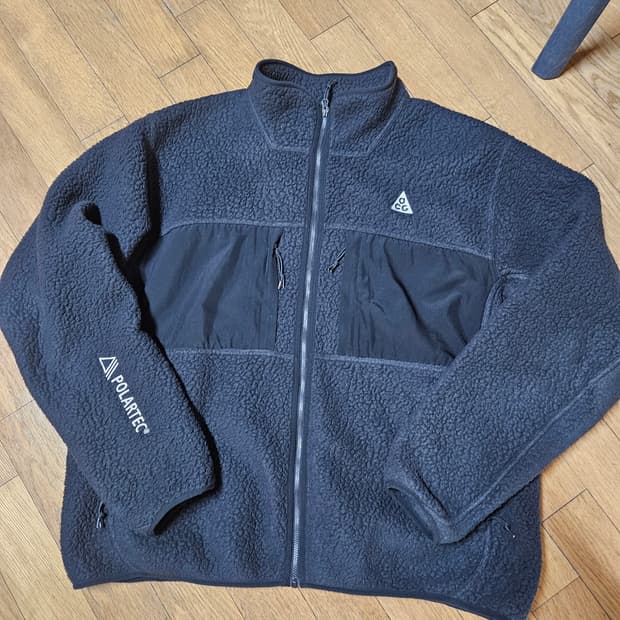 나이키 acg 아크틱 울프 악티울프 플리스 후리스 자켓 양털 xl 블랙 