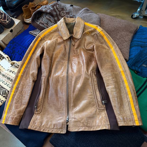 ABAHOUSE 양가죽 라이더 자켓 