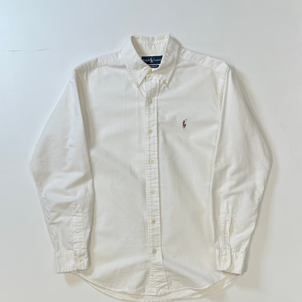 폴로 옥스포드 화이트 셔츠 