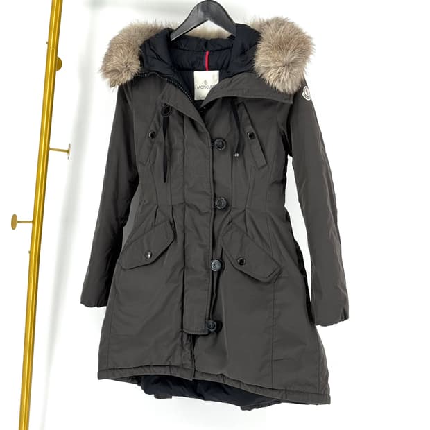 [2사이즈] 몽클레어 아리에뜨 폭스 퍼 패딩 후드 점퍼