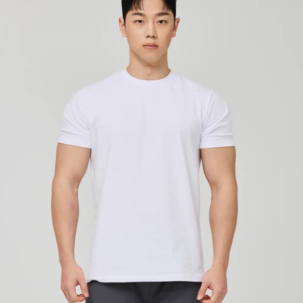 허그본 머슬핏 반팔 M