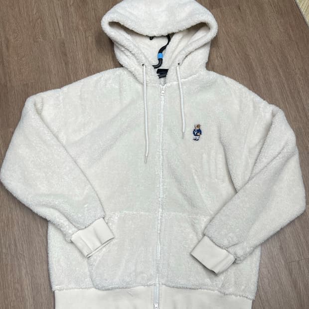 예일 양털 후드집업 아이보리 L