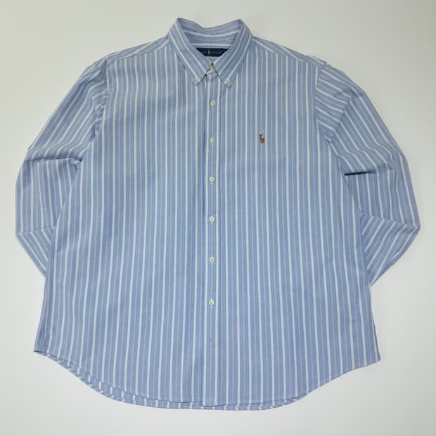 CL672 2XL 폴로 00s  멀티스트라이프 블루 셔츠 남방